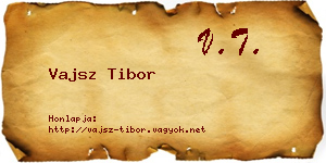 Vajsz Tibor névjegykártya